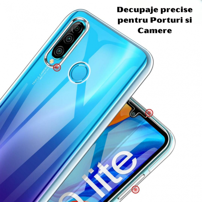 Husa protectie 360 (fata+spate) pentru Huawei P30 Lite - Transparenta [4]