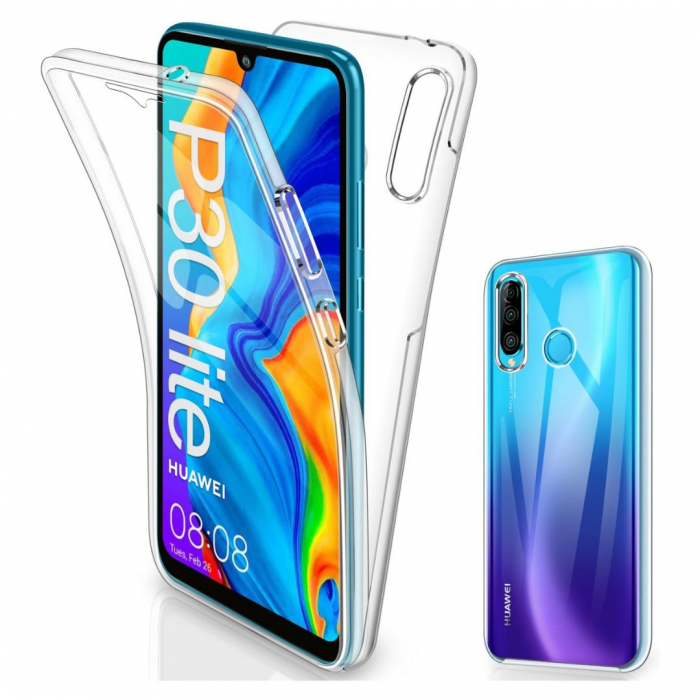 Husa protectie 360 (fata+spate) pentru Huawei P30 Lite - Transparenta [6]