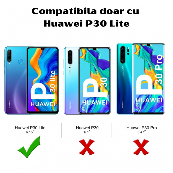 Husa protectie 360 (fata+spate) pentru Huawei P30 Lite - Transparenta [7]