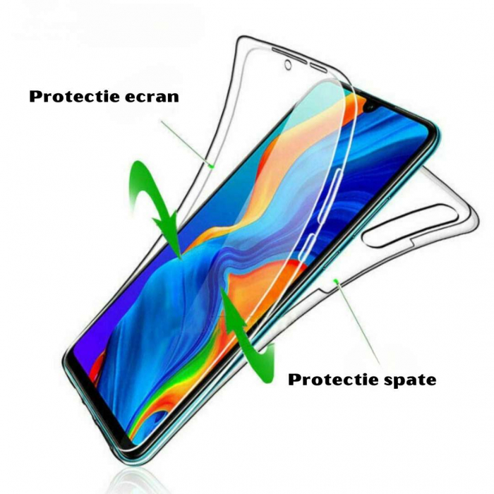 Husa 360 Samsung Galaxy A50 - Transparentă cu Decupaj Amprentă [4]