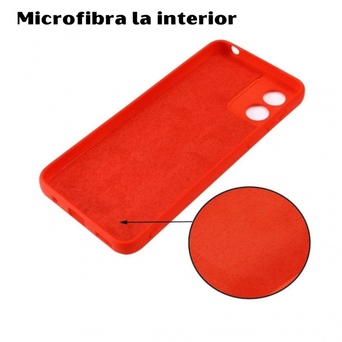 Husa silicon catifelat pentru Motorola Moto E13 interior microfibra si protectie camere [5]