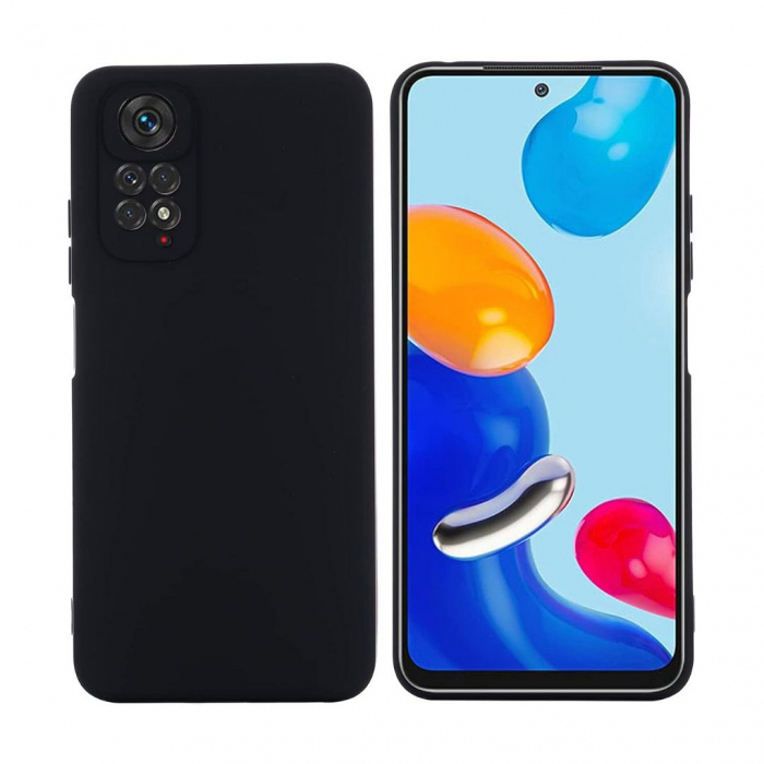 Husa silicon compatibila Xiaomi Redmi Note 11 Pro  4G cu protectie camere - Negru [3]