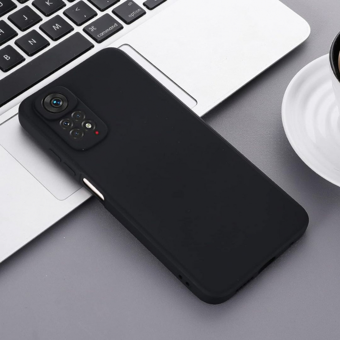 Husa silicon compatibila Xiaomi Redmi Note 11 Pro  4G cu protectie camere - Negru [5]