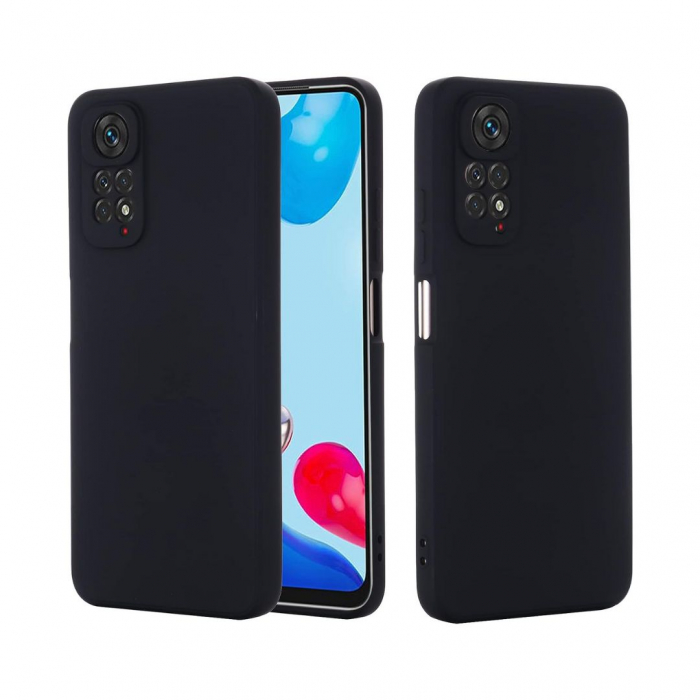 Husa silicon compatibila Xiaomi Redmi Note 11 Pro  4G cu protectie camere - Negru [4]