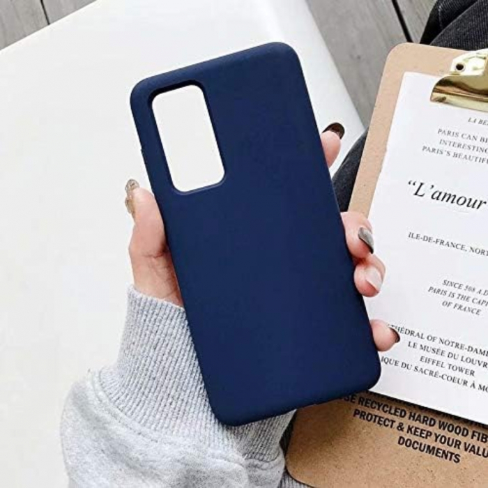 Husa Silicon Huawei P40 - Albastru Închis [2]
