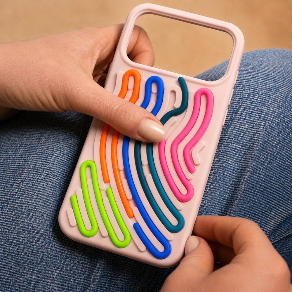 Husa silicon pentru iPhone 17 Pro Max cu snururi colorate si interior din microfibra [4]
