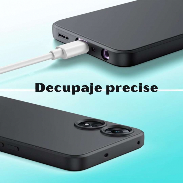 Husa silicon pentru Oppo A78 5G cu protectie camere - Negru [4]