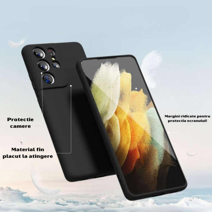 Husa Silicon pentru Samsung Galaxy S21 Ultra cu Protectie Camere [2]