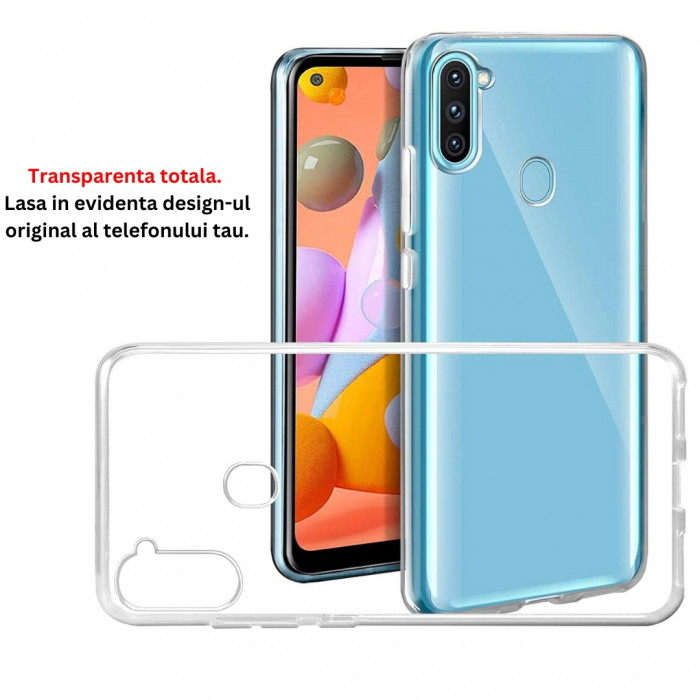 Husa silicon pentru Samsung Galaxy A11 - Transparenta [7]