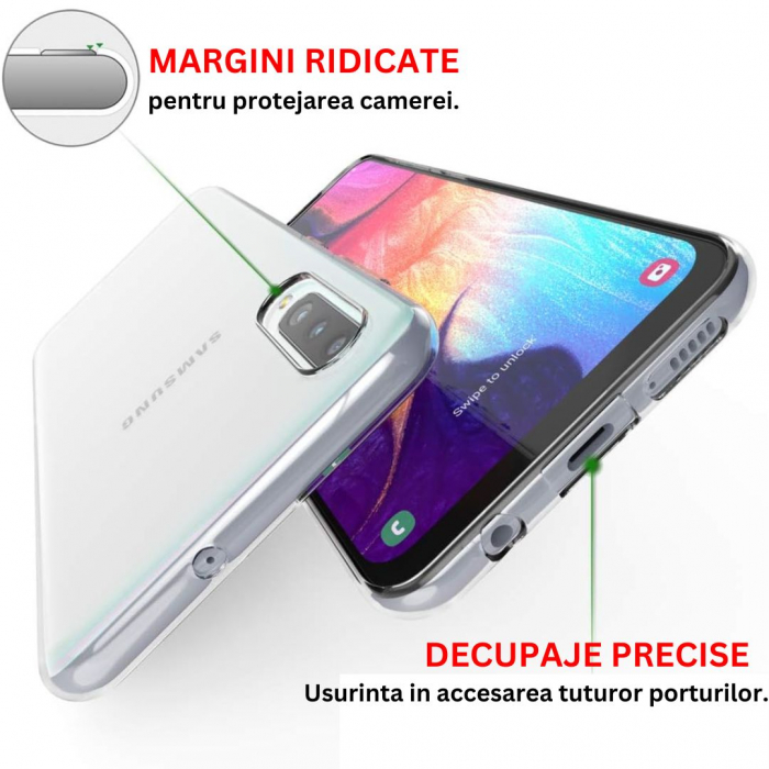 Husa silicon pentru Samsung Galaxy A70 - Transparenta [6]