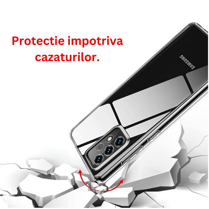 Husa silicon pentru Samsung Galaxy A72 5G - Transparenta [3]