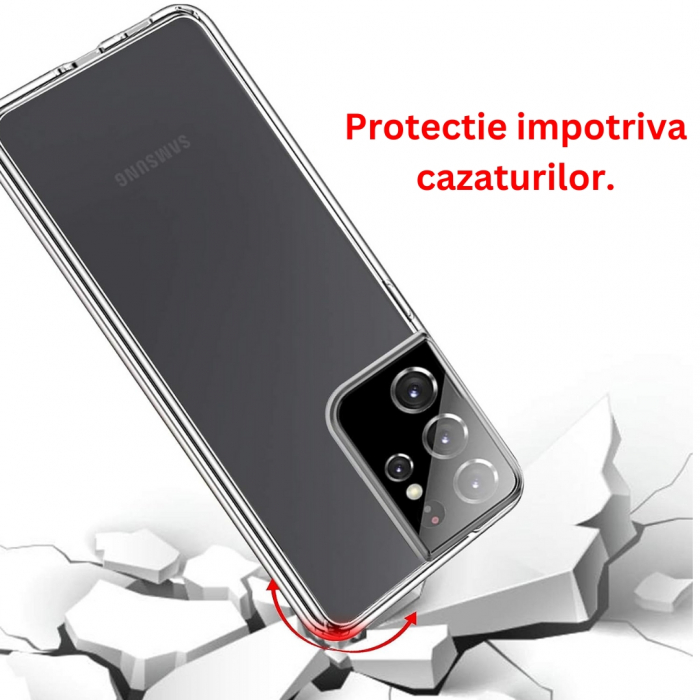 Husă silicon transparent compatibilă Samsung S21 ULTRA [3]