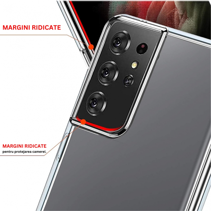 Husă silicon transparent compatibilă Samsung S21 ULTRA [4]