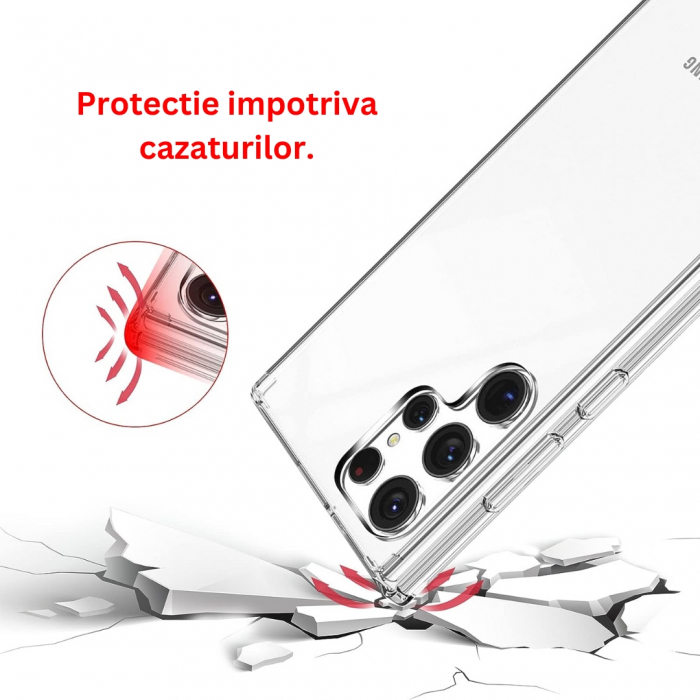 Husa silicon pentru Samsung Galaxy S22 ULTRA - Transparenta [4]
