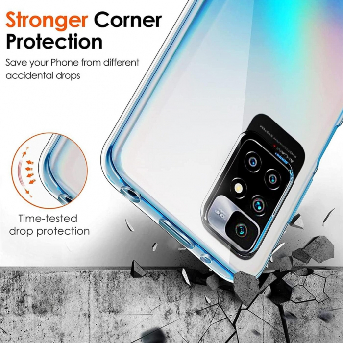 Husa din silicon pentru  Xiaomi Redmi 10 4G - Transparenta [3]