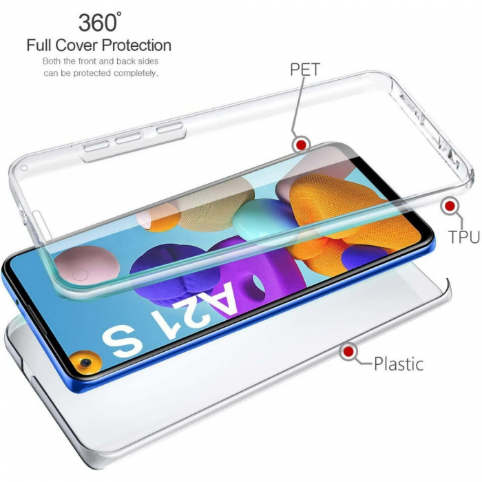 Husa transparenta 360 (fata+spate) compatibila Samsung A21S [2]
