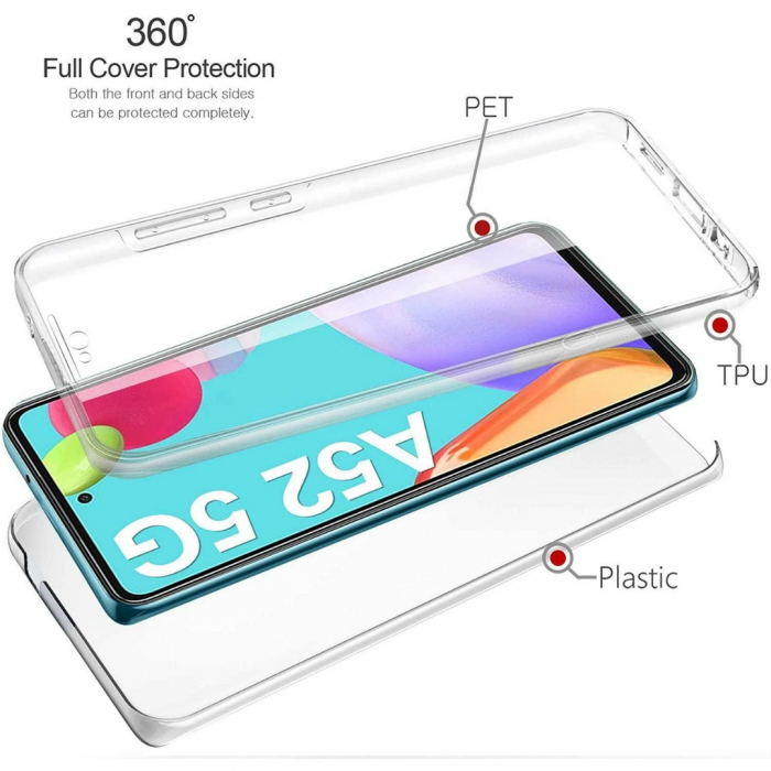 Husa transparenta 360 (fata+spate) compatibila Samsung A52 5G [2]