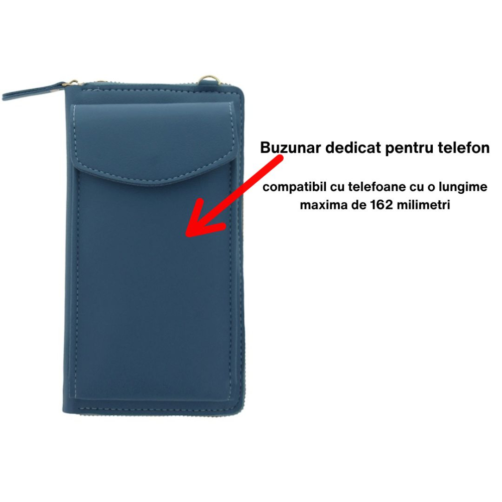 Husa universala pentru telefon, tip portofel, cu bareta de umar reglabila [8]