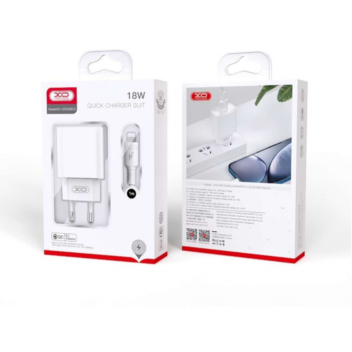 Incarcator USB 18W cu cablu Lightning - Alb [6]