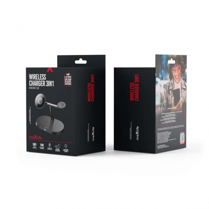 Incarcator Wireless 3 in 1 - Maxlife [15]