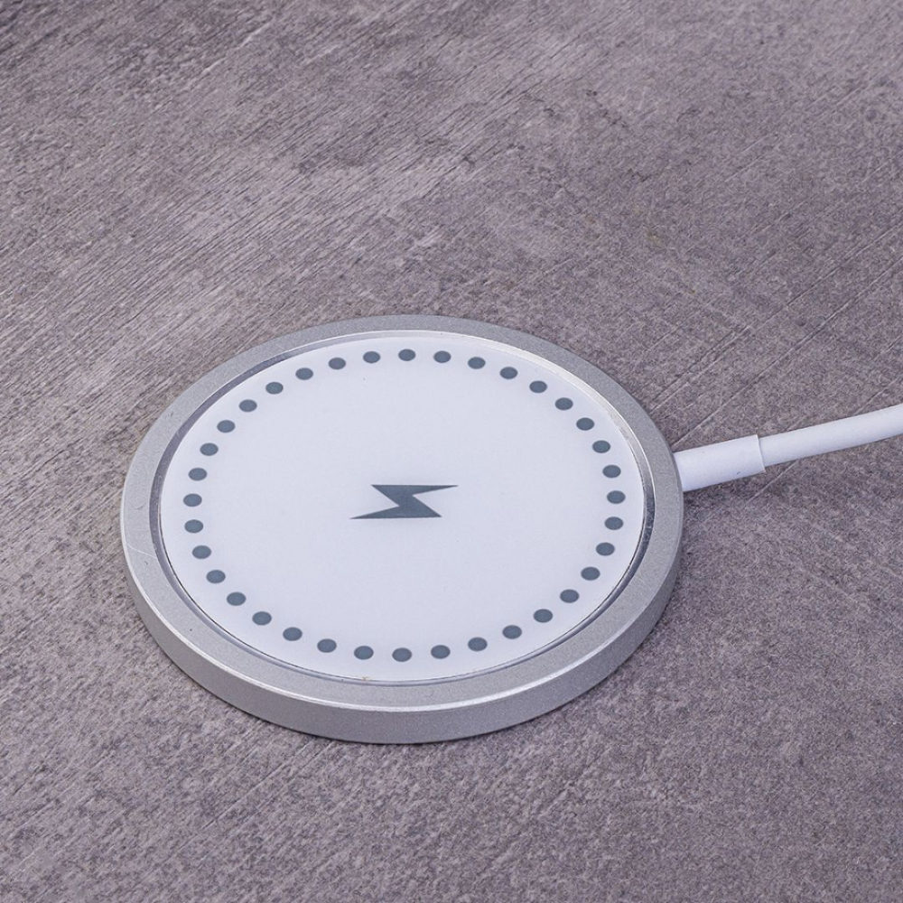 Incarcator Wireless Maxlife 15W - Incarcare Rapida - Compatibil Huse MagSafe - Alb [4]