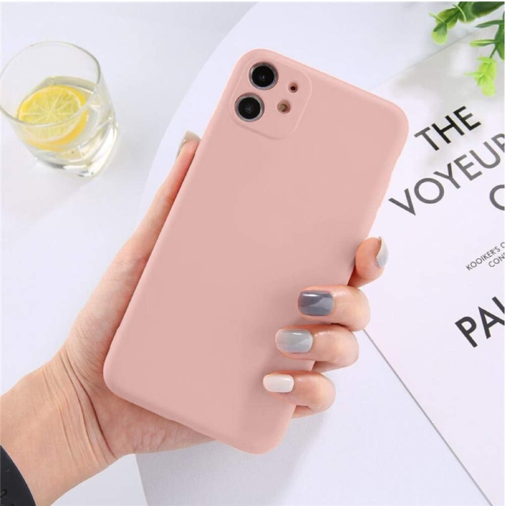Pachet protectie completa pentru Iphone 11 - Husa silicon + Folie protectie sticla - Roz [7]