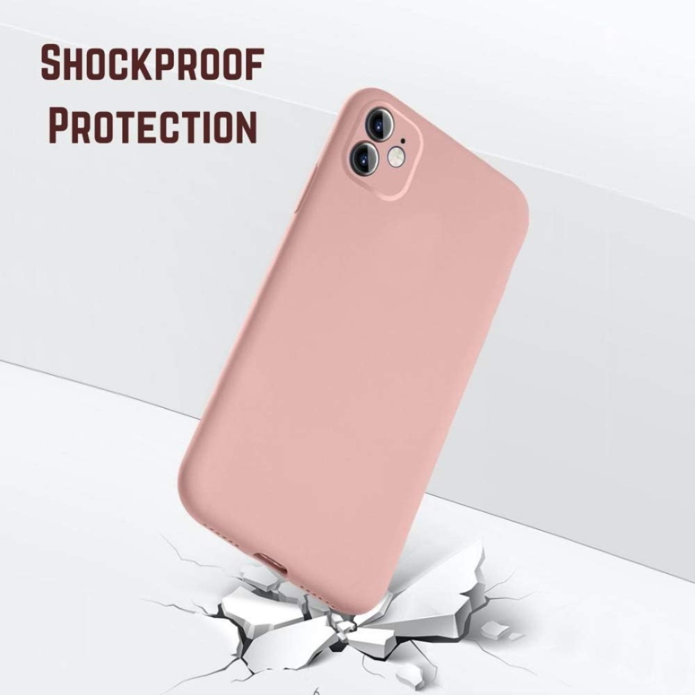 Pachet protectie completa pentru Iphone 11 - Husa silicon + Folie protectie sticla - Roz [4]