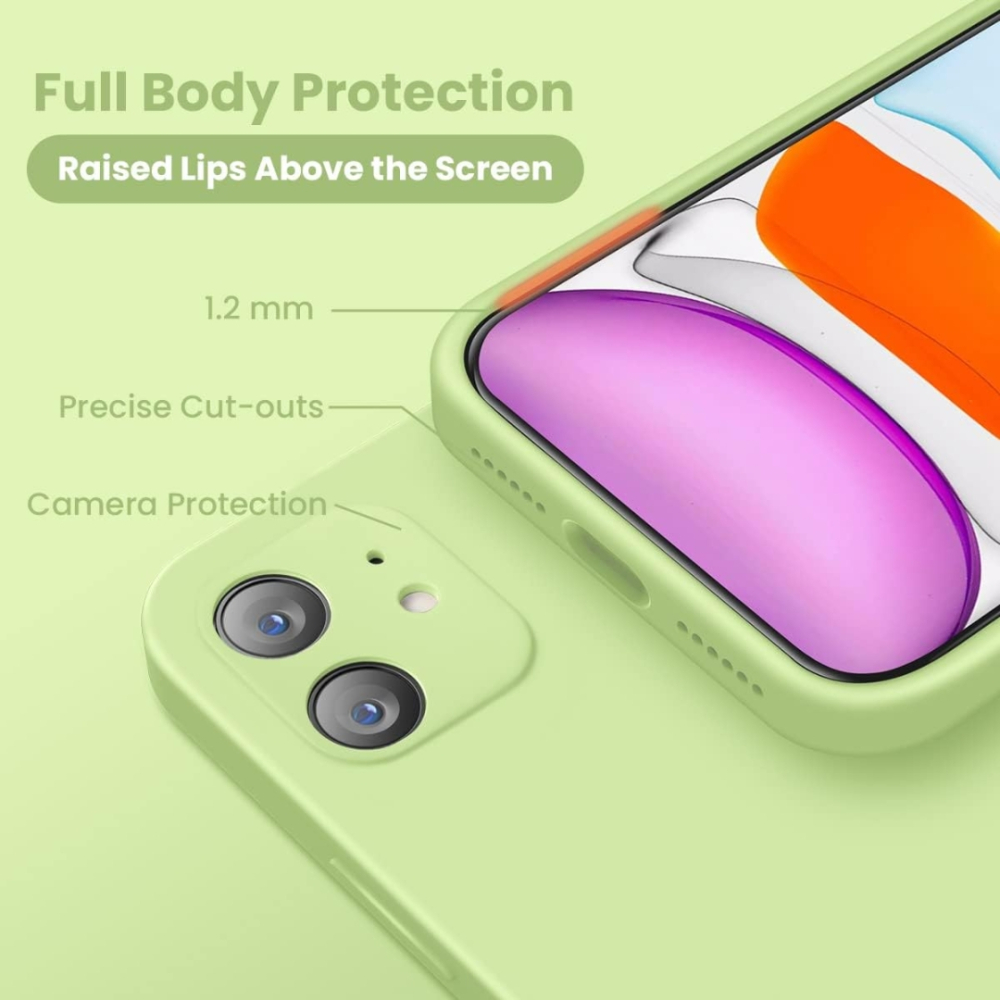 Pachet protectie completa pentru Iphone 11 - Husa silicon + Folie protectie sticla - Verde [6]