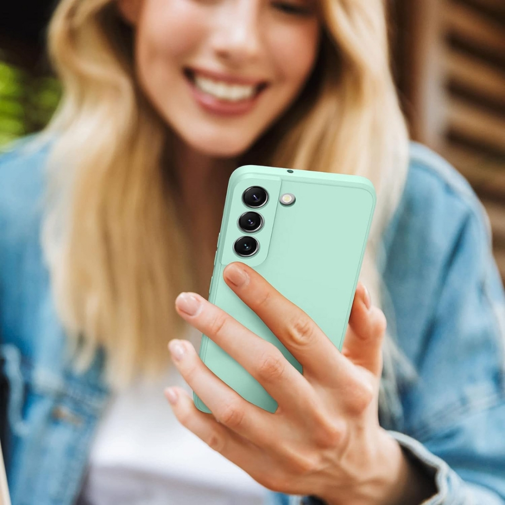 Pachet protectie completa pentru Samsung Galaxy S22 - Husa silicon + Folie protectie sticla - Turcoaz [8]