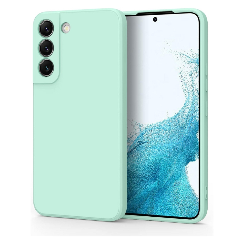 Pachet protectie completa pentru Samsung Galaxy S22 - Husa silicon + Folie protectie sticla - Turcoaz [2]