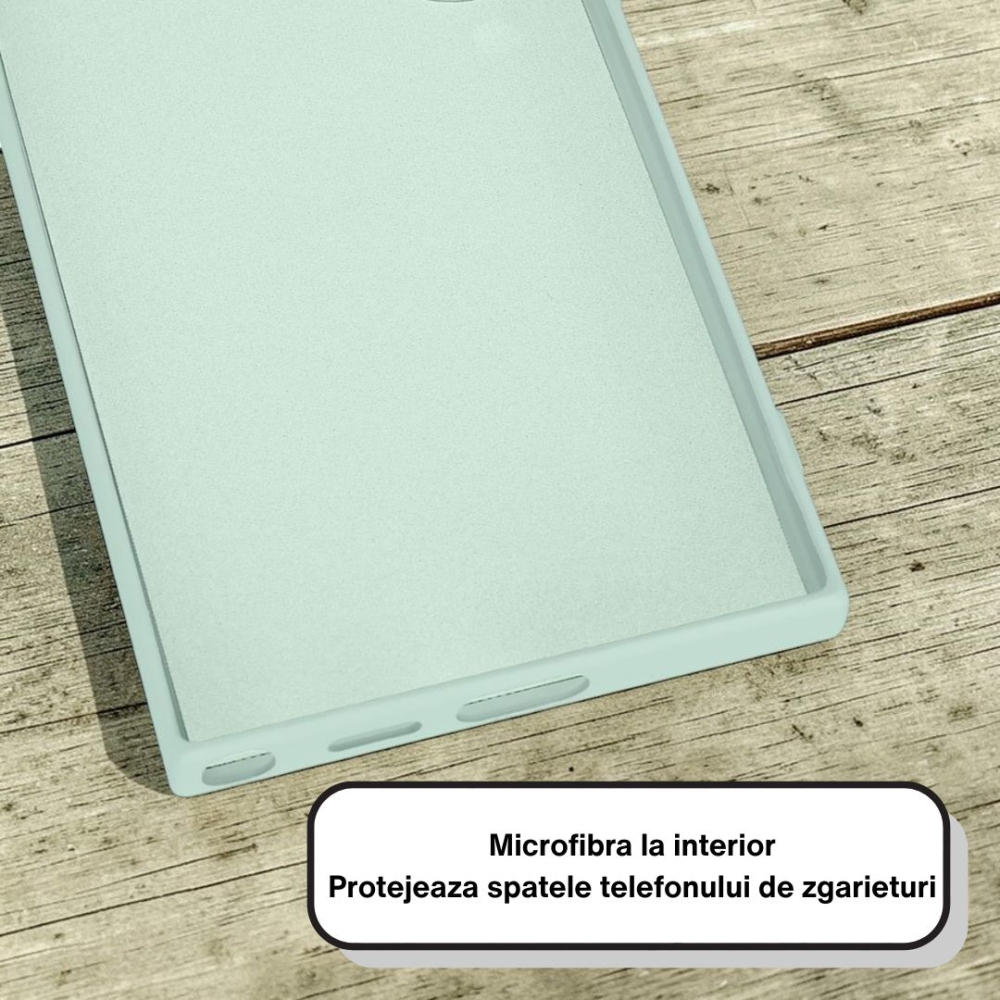 Pachet protecție completă pentru Samsung Galaxy S24 Ultra, Husă silicon cu inel + Folie de sticlă securizată cu adeziv pe toată suprafața - Verde [6]