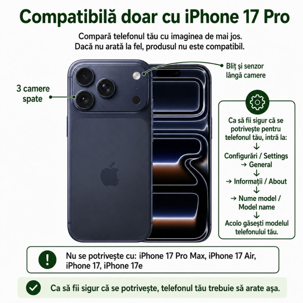 Protectie camere iPhone 17 Pro din sticla securizata full cover cu rama metalica [2]