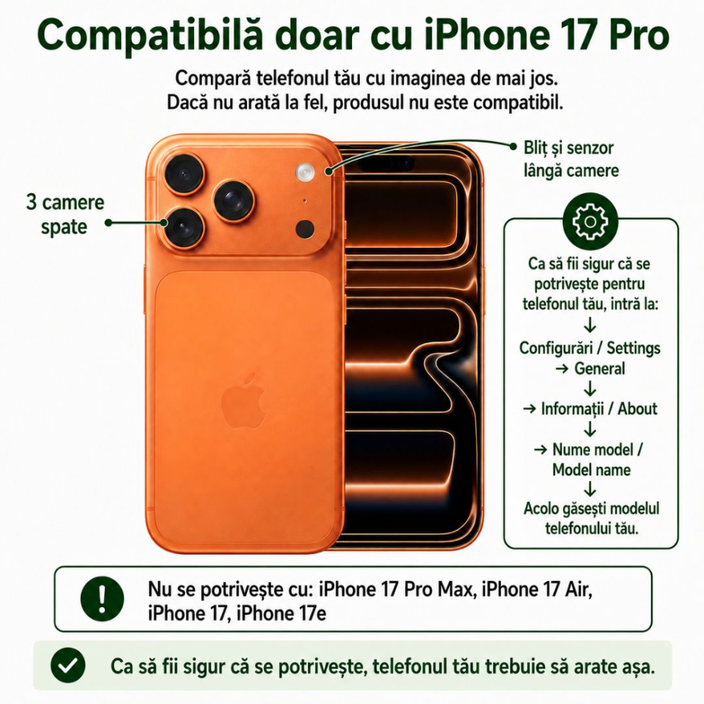 Protectie camere iPhone 17 Pro din sticla securizata full cover cu rama metalica [2]
