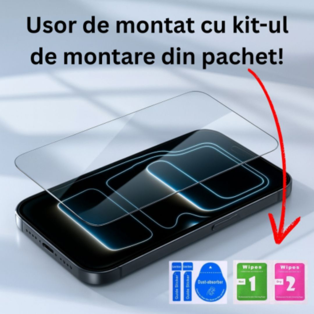 Set 2 folii de sticla transparente pentru iPhone 17 Pro - ZetGSM [4]