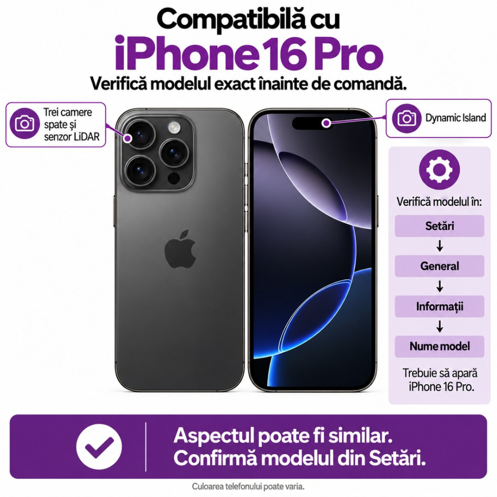 Set 2 Folii de Sticla Securizata Transparente pentru iPhone 16 Pro cu Kit Montare Inclus - Adeziv pe toata suprafata - ZetGSM [2]