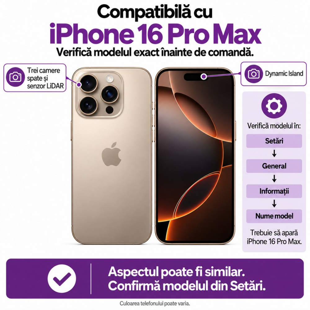 Set 2 Folii de Sticla Securizata Transparente pentru iPhone 16 Pro Max cu Kit Montare Inclus - Adeziv pe toata suprafata - ZetGSM [2]