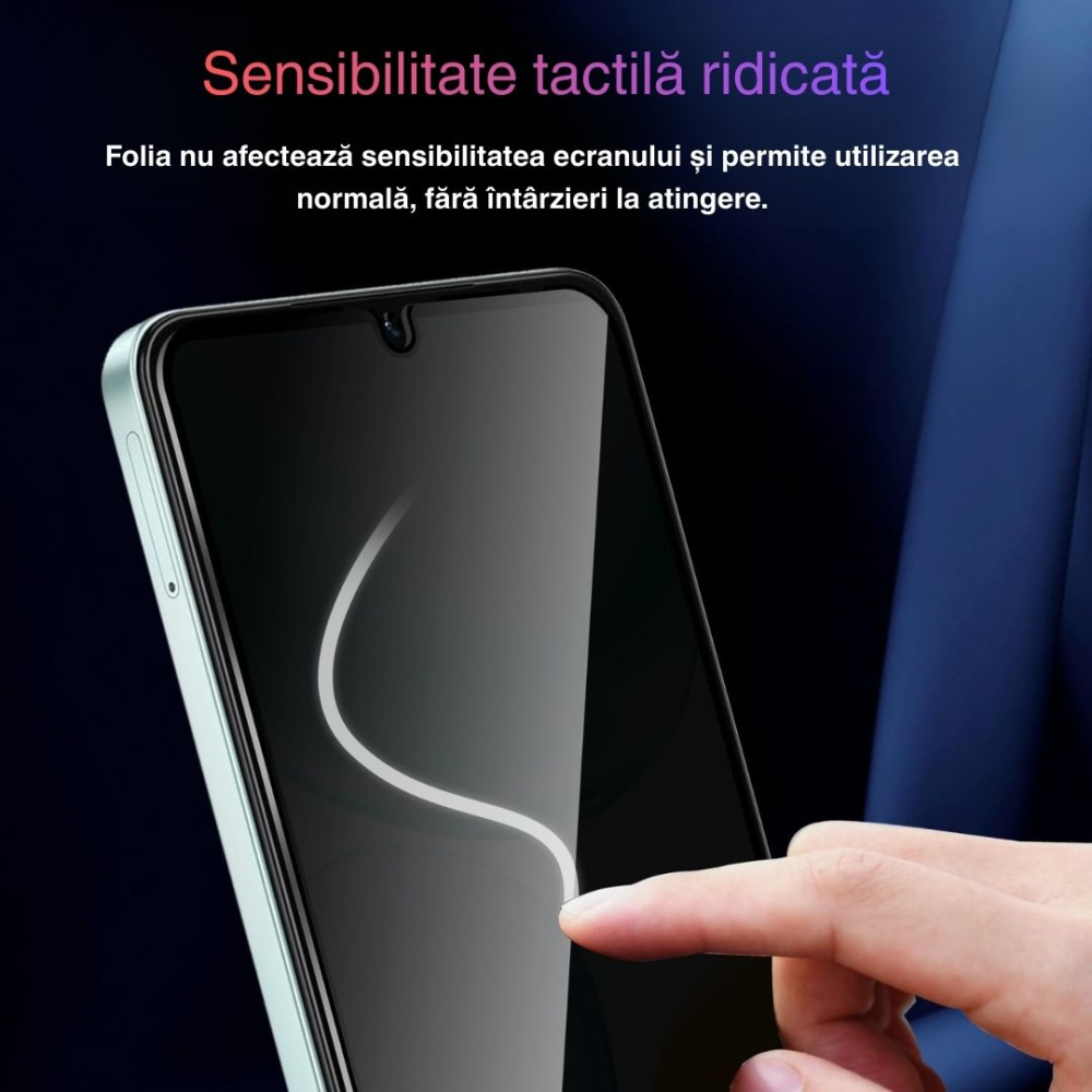 Set 2 Folii securizate Privacy pentru Honor X5c Plus cu Kit Montare Inclus pentru Aplicare Rapida si Usoara [3]
