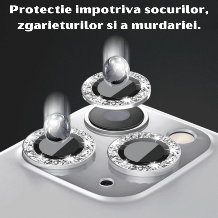 Set protectii camere Elegance pentru Iphone 14 PRO - Silver [2]