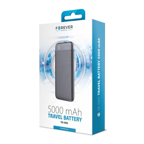 Baterie externa Forever 5000 mAh portabila cu indicator LED - Negru [4]