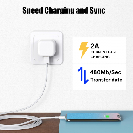 Copy code Cablu Date USB la Lightning 2A 1 Metru - GsmX [1]