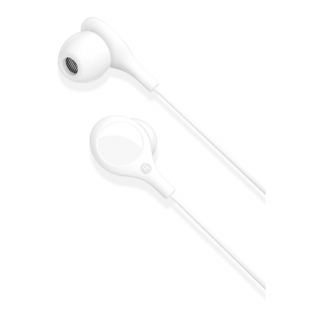 Casti Audio - Căști audio cu fir și microfon, mufă jack 3,5mm cu noise cancelling - XO EP46 - Alb