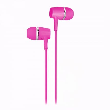 Căști audio cu fir si microfon, mufă jack 3,5mm - Setty SPD-J-26 - Roz [1]