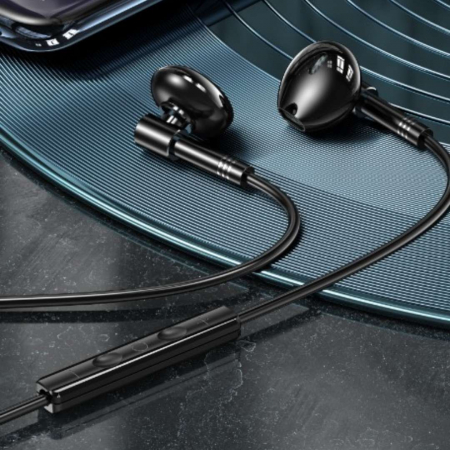 Casti Audio cu Fir și Microfon pentru iPhone - Negru [5]