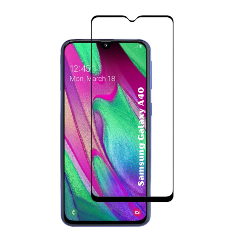 Pachete 2 Folii de Sticlă - Set 2 Folii de Sticla Transparente pentru Samsung Galaxy A40 - Full Glue - Kit Montare Inclus - ZetGSM