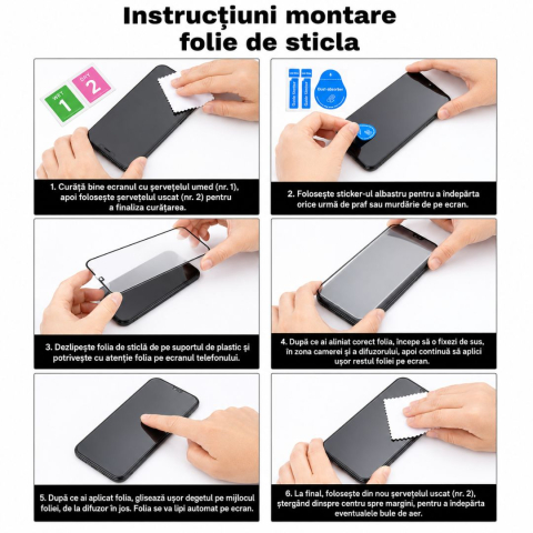 Folie sticla Curbata pentru Motorola Edge 60 cu Adeziv pe toata suprafata, Protectie Anti-Zgarieturi si Socuri [4]