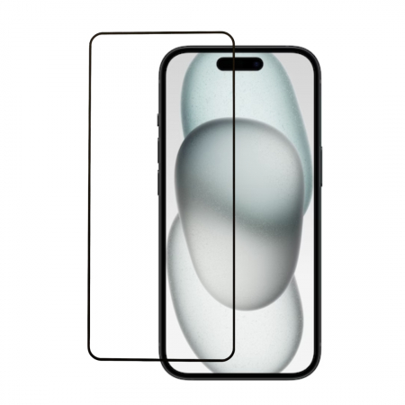 Pachete 2 Folii de Sticlă - Set 2 Folii de Sticla Securizata Transparente pentru iPhone 15 cu Kit Montare Inclus - Adeziv pe toata suprafata - ZetGSM