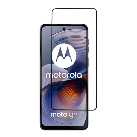 Folii Motorola - Folie sticla securizata pentru Motorola Moto G55 cu kit de montare inclus - Full glue