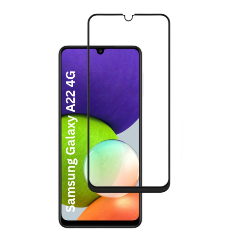 Pachete 2 Folii de Sticlă - Set 2 Folii de Sticla Transparente pentru Samsung Galaxy A22 4G - Full Glue - Kit Montare Inclus - ZetGSM