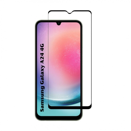 Pachete 2 Folii de Sticlă - Set 2 Folii de Sticla Transparente pentru Samsung Galaxy A24 4G - Full Glue - Kit Montare Inclus