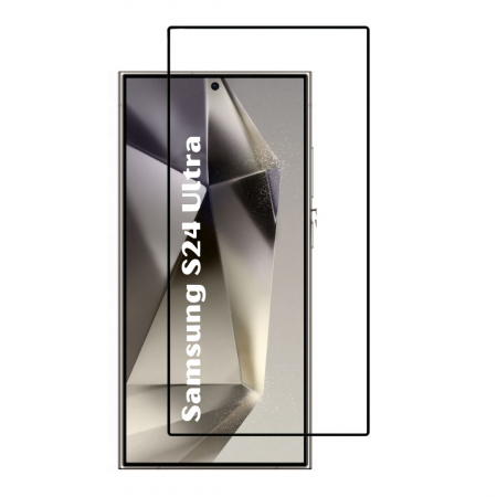 Produse - Set 2 Folii de Sticla Transparente pentru Samsung Galaxy S24 Ultra - Full Glue - Kit Montare Inclus
